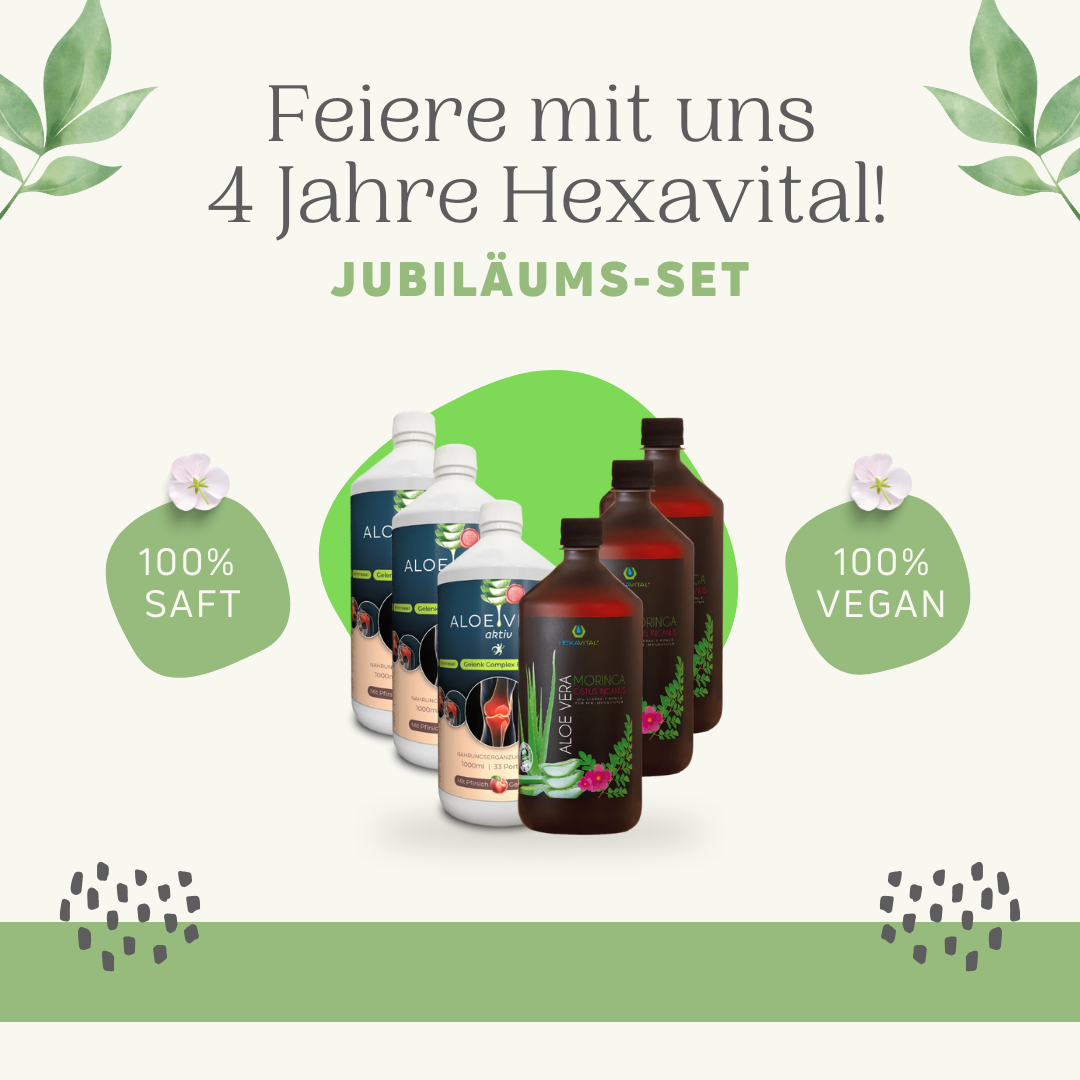 Aloe Vera ﻿aktiv Direkt Saft mit einzigartigem Gelenk Complex Forte –  Hexavital