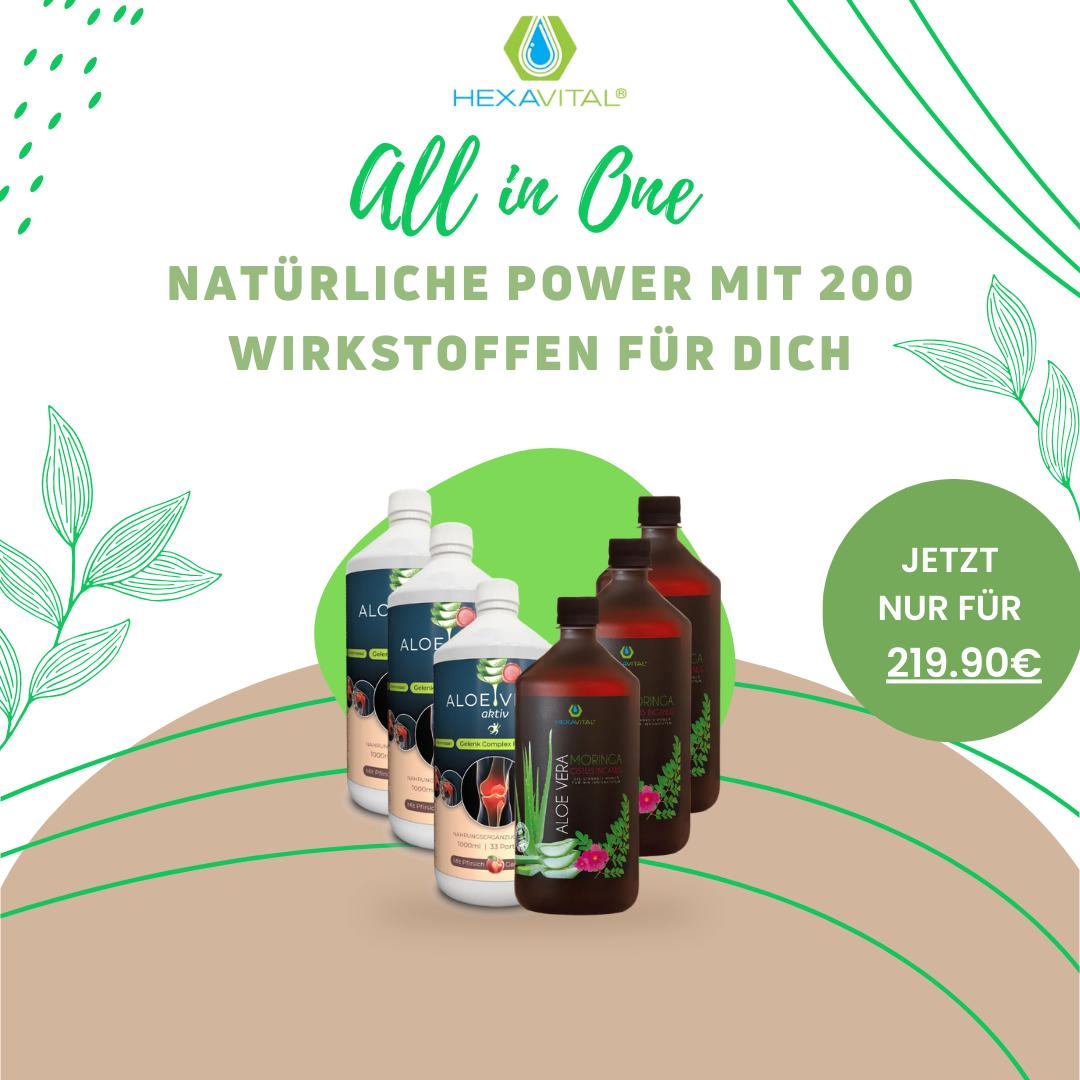 All in One Set – Die geballte Kraft der Natur für dein Immunsystem und deine Gelenke - Hexavital
